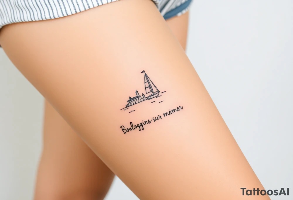 Boulogne-sur-mer, with name underneath tattoo idea