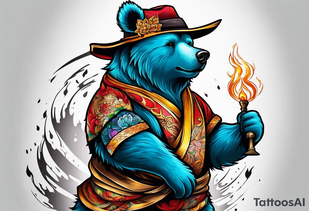Dancing bear tattoo idea