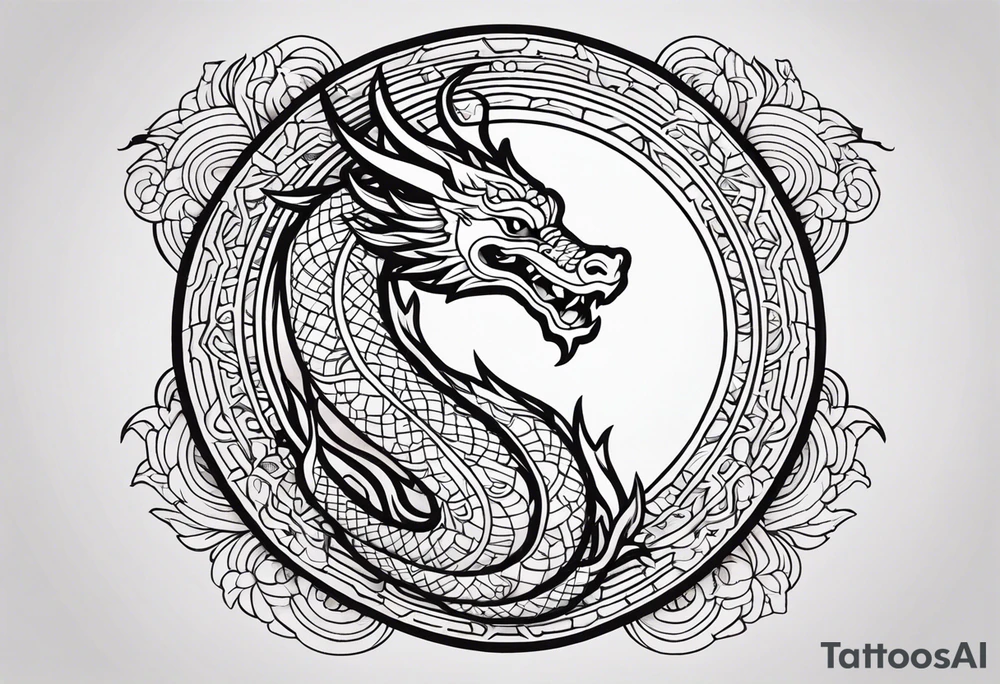 Mandala Dragon tattoo idea