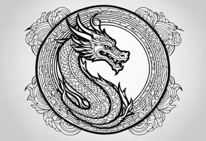 Mandala Dragon tattoo idea