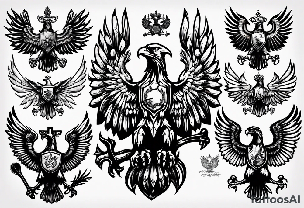 russian eagle tattoo idea