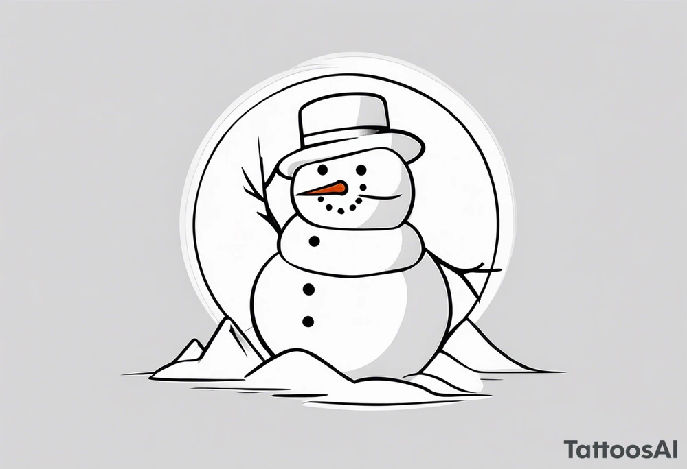 snowman tattoo idea