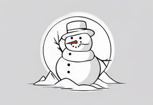 snowman tattoo idea