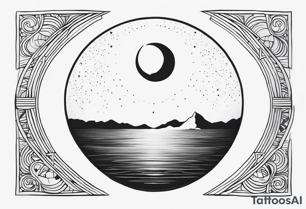 sacred moon tattoo idea