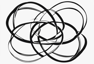 Five intertwined infinity symbols tattoo idea