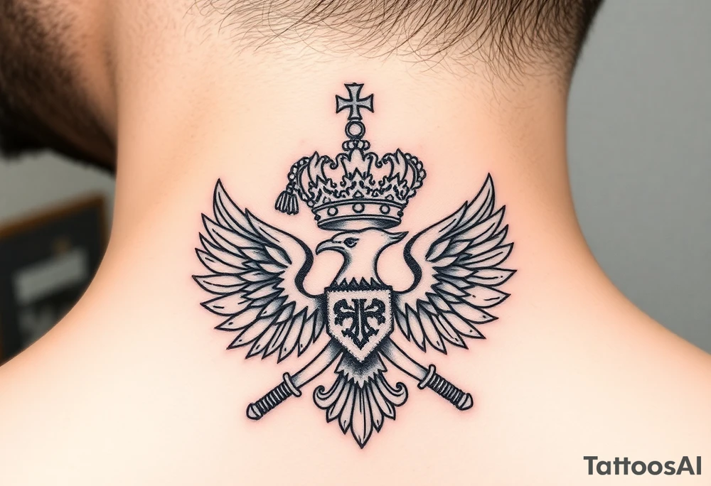St. George 
Russian imperial crown above the eagle
Crossed swords or a Russian sabre
The Kremlin or St. Basil's Cathedral scene tattoo idea