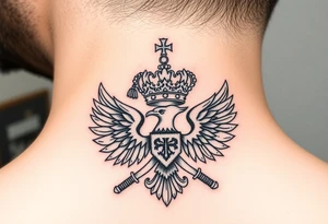 St. George 
Russian imperial crown above the eagle
Crossed swords or a Russian sabre
The Kremlin or St. Basil's Cathedral scene tattoo idea