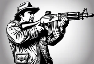 Men with ak47 tattoo idea