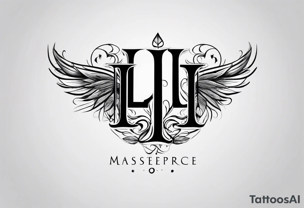 Two small letters L tattoo idea