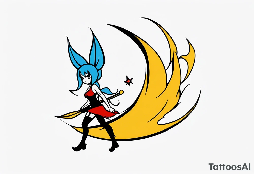 A fairy with a tail inspired by the logo of the show called Fairy Tail tattoo idea