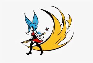 A fairy with a tail inspired by the logo of the show called Fairy Tail tattoo idea