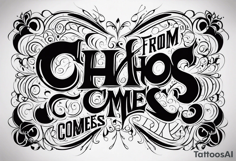 “From chaos comes clarity” tattoo idea