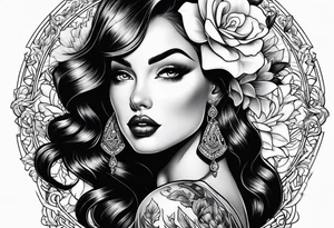 Pinup girl tattoo idea