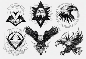 underworld 
mountains eagles tattoo idea
