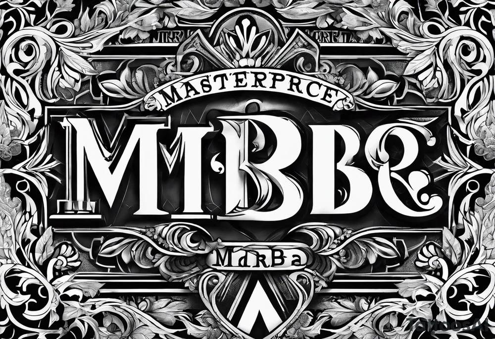 all of the letters: "MRBG"
clear and not fancy tattoo idea