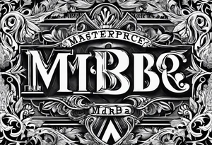 all of the letters: "MRBG"
clear and not fancy tattoo idea