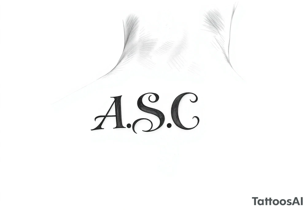 Initials A.S.C on the side of the wrist near the bone more basic tattoo idea