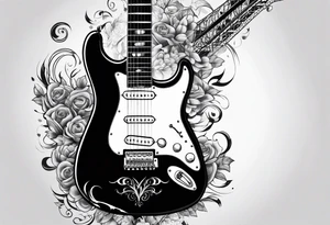 Broken Electric Guitar tattoo idea