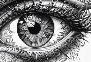 Spear through eyeball tattoo idea