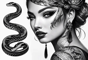 Snake black tattoo idea