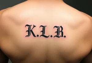 K.L.B tattoo idea