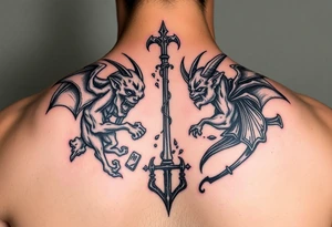 Heaven vs Hell Money Drugs Devil Vs God cash flow rip to the gang tattoo idea