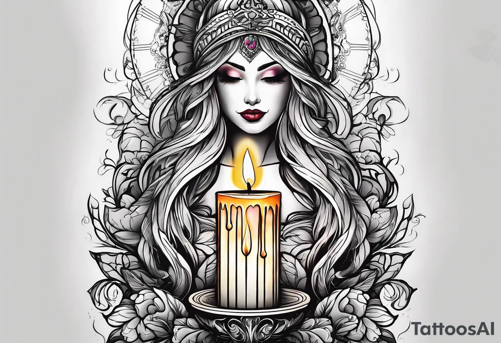 Candle in the darkness alone tattoo idea