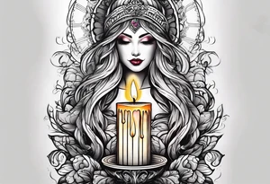 Candle in the darkness alone tattoo idea
