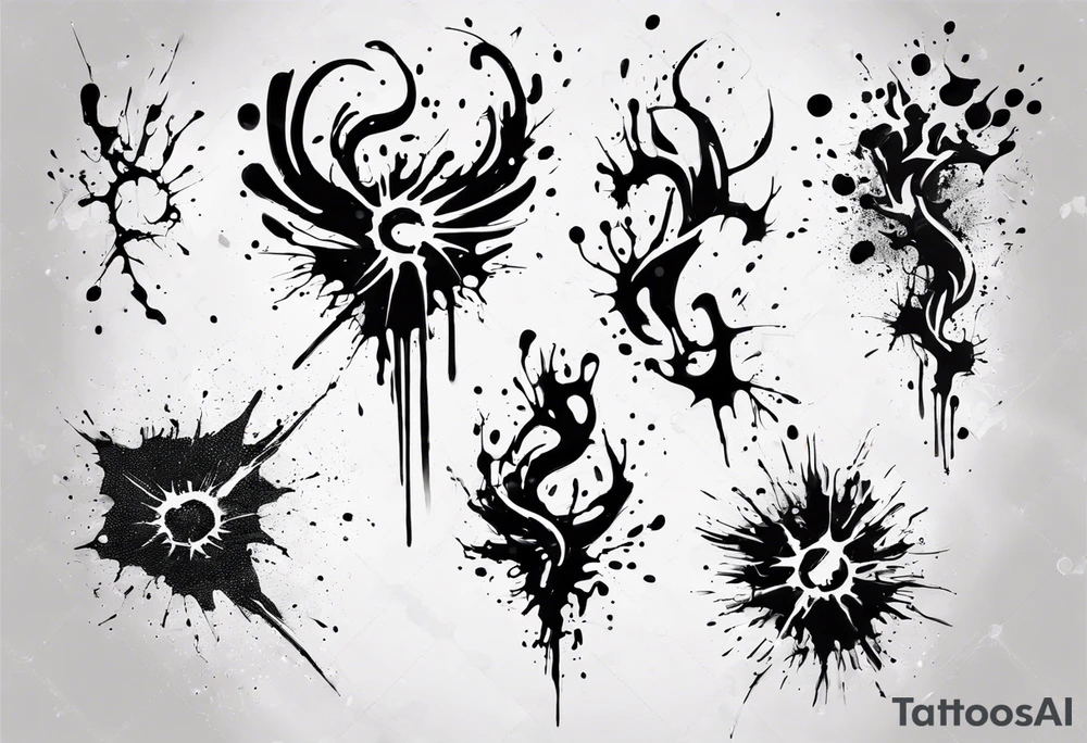 Paint splatter tattoo idea