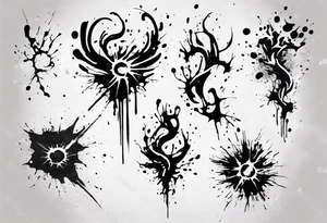 Paint splatter tattoo idea