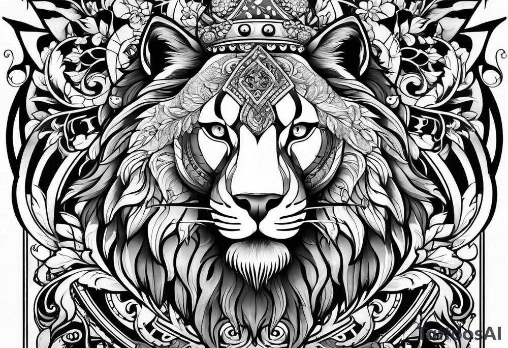 Two brothers animals tattoo idea