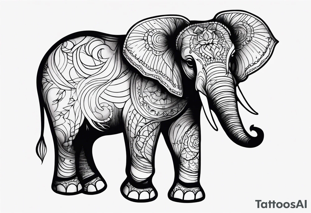 cute Elephant tattoo idea
