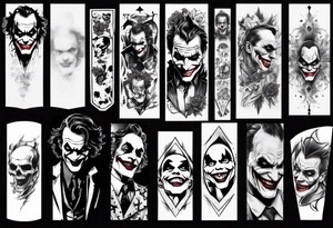 joker arm sleeve tattoo idea