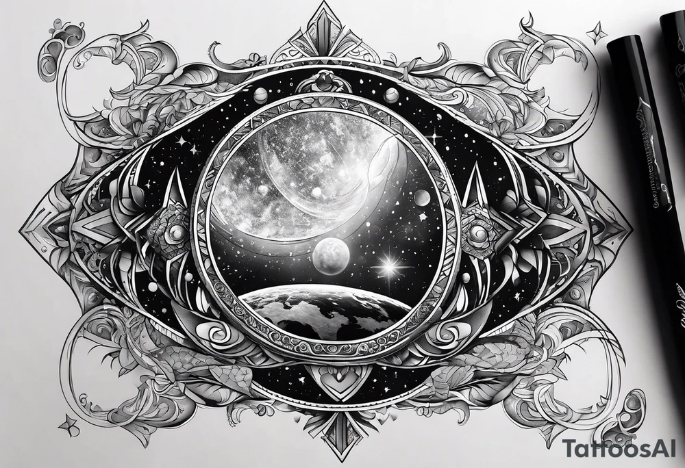 With all my heart and all my soul to the end of the universe To infinity and beyond tattoo idea