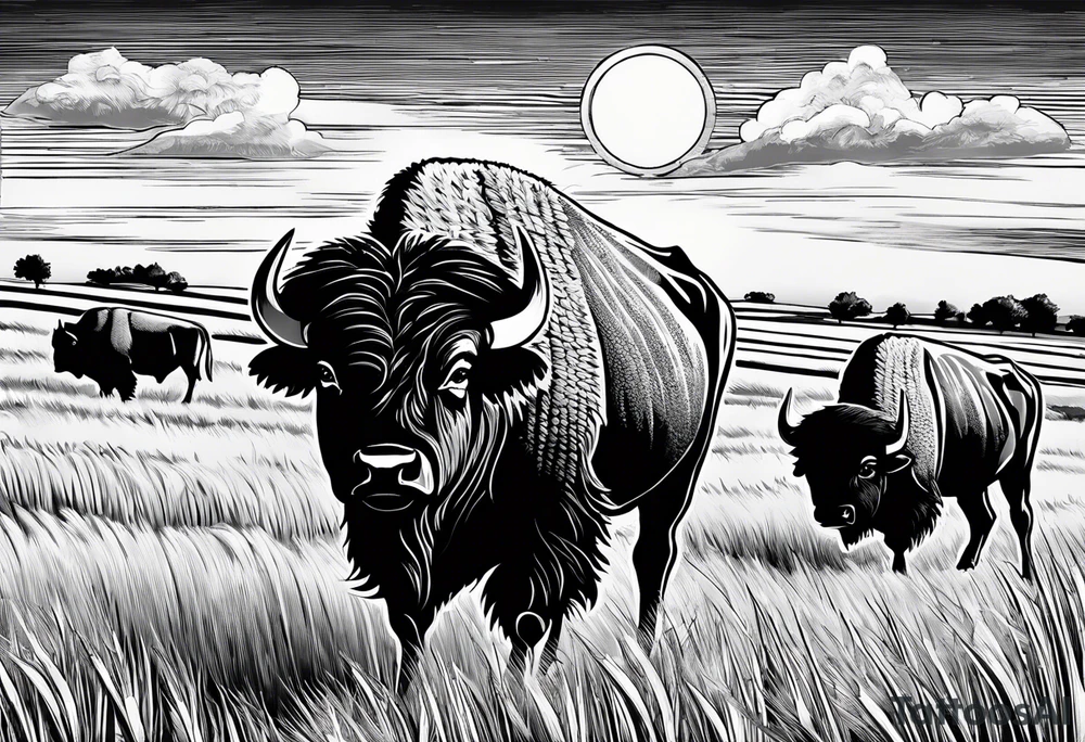 The state of Nebraska and Kansas. Inside of Nebraska I want the Nebraska "N" and a buffalo head, inside of Kansas I want wheat fields and a sunset tattoo idea