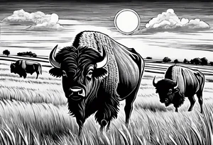 The state of Nebraska and Kansas. Inside of Nebraska I want the Nebraska "N" and a buffalo head, inside of Kansas I want wheat fields and a sunset tattoo idea