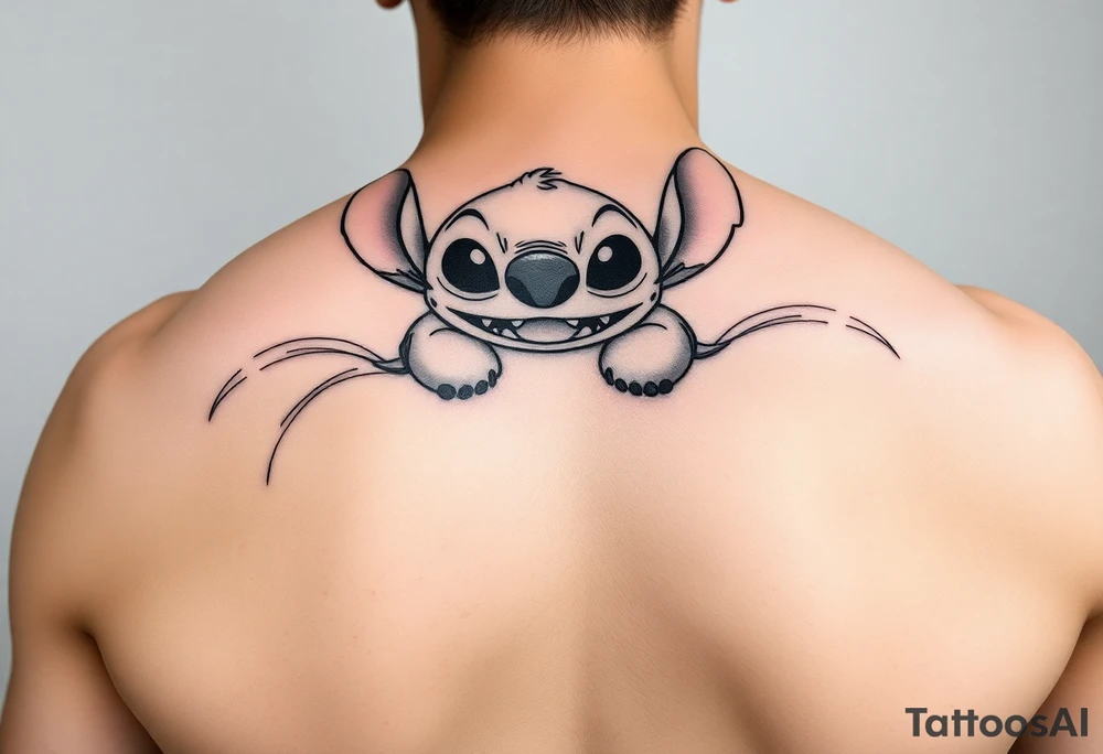 Stitch tattoo from lilo and stitch on arm make it a stencil tattoo idea