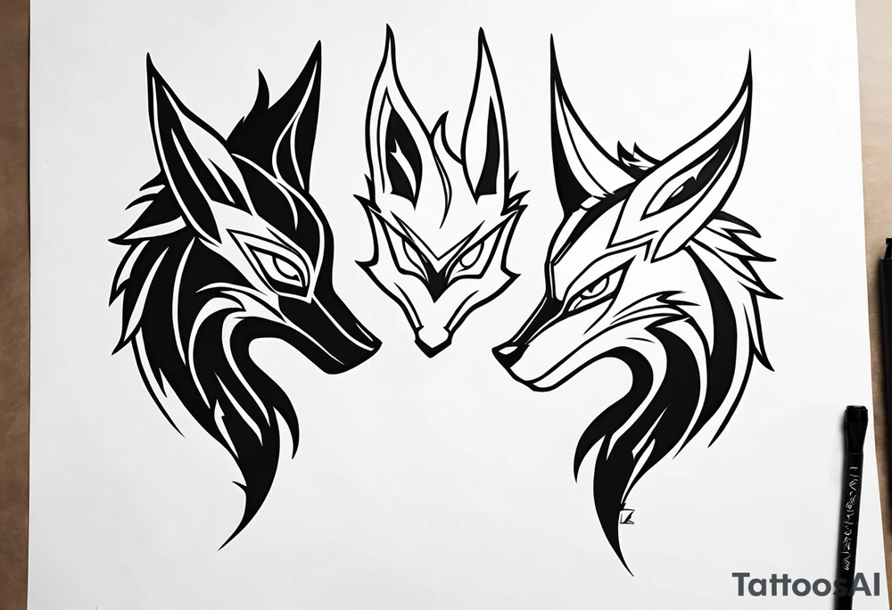 kindred from league of legends tattoo idea