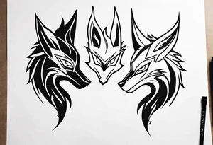 kindred from league of legends tattoo idea