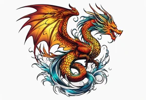 phoenix and a dragon tattoo idea