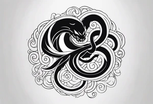 a tentacle shadow monster tattoo idea
