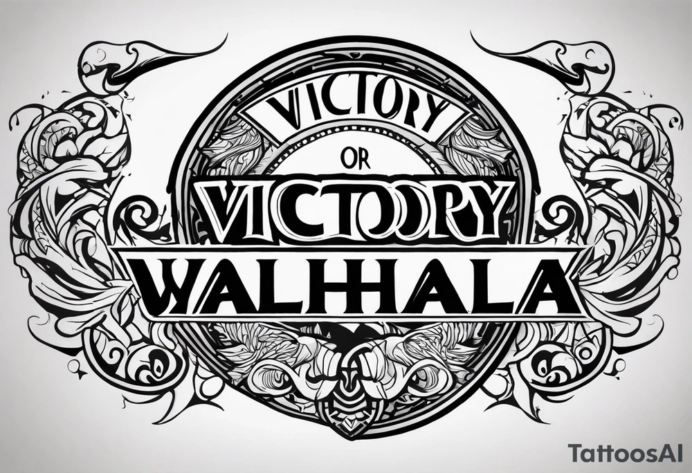 Victory or valhalla tattoo idea