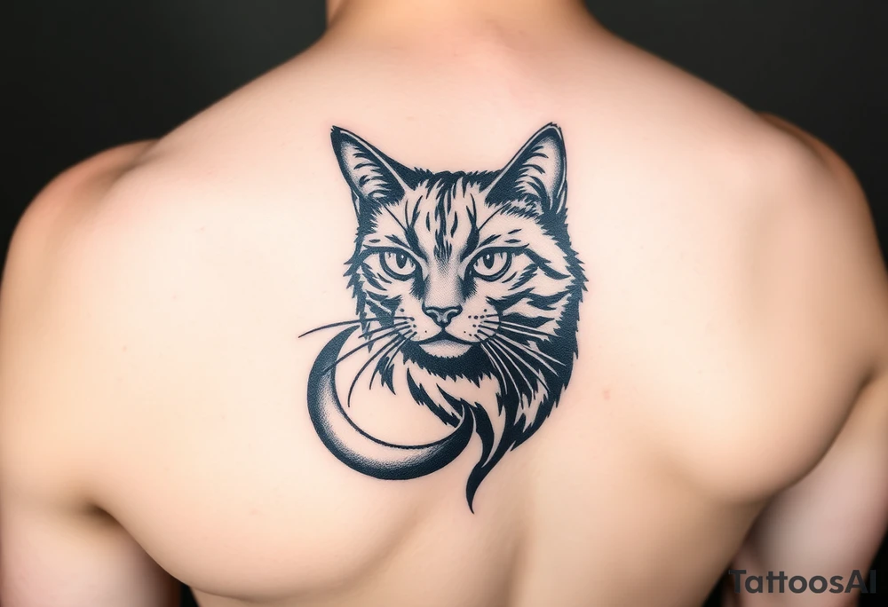 black cat tattoo idea