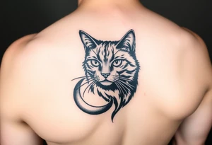 black cat tattoo idea