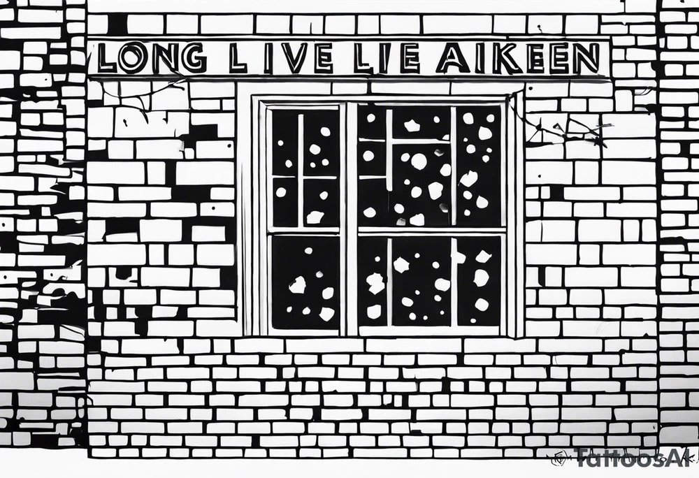 “Long live king Kaiden” infant angle with bricks full of bullet holes  being moved to build a wall saying my past doesn’t dictate my future tattoo idea