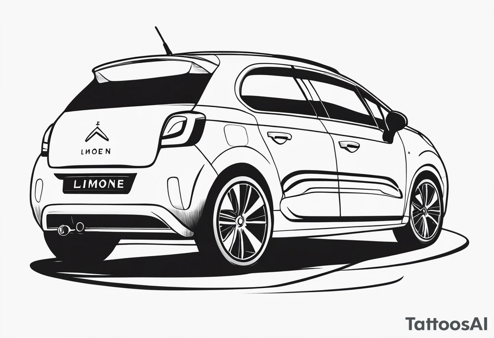 Het woord "limone" met de o een citroen tattoo idea