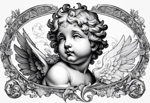 putto, no background tattoo idea