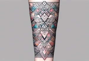 forearm tattoo, geometric, subtle, men, tattoo idea