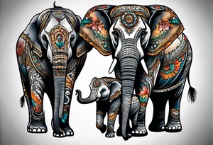 Elephant Family tattoo idea