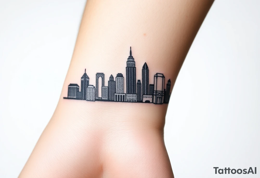 Atlanta city skyline tattoo idea